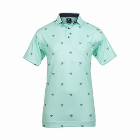 FootJoy Thistle Print Lisle Golf Shirt