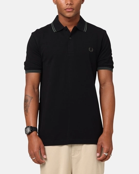 Fred Perry Twin Tipped Polo Shirt Black/Green