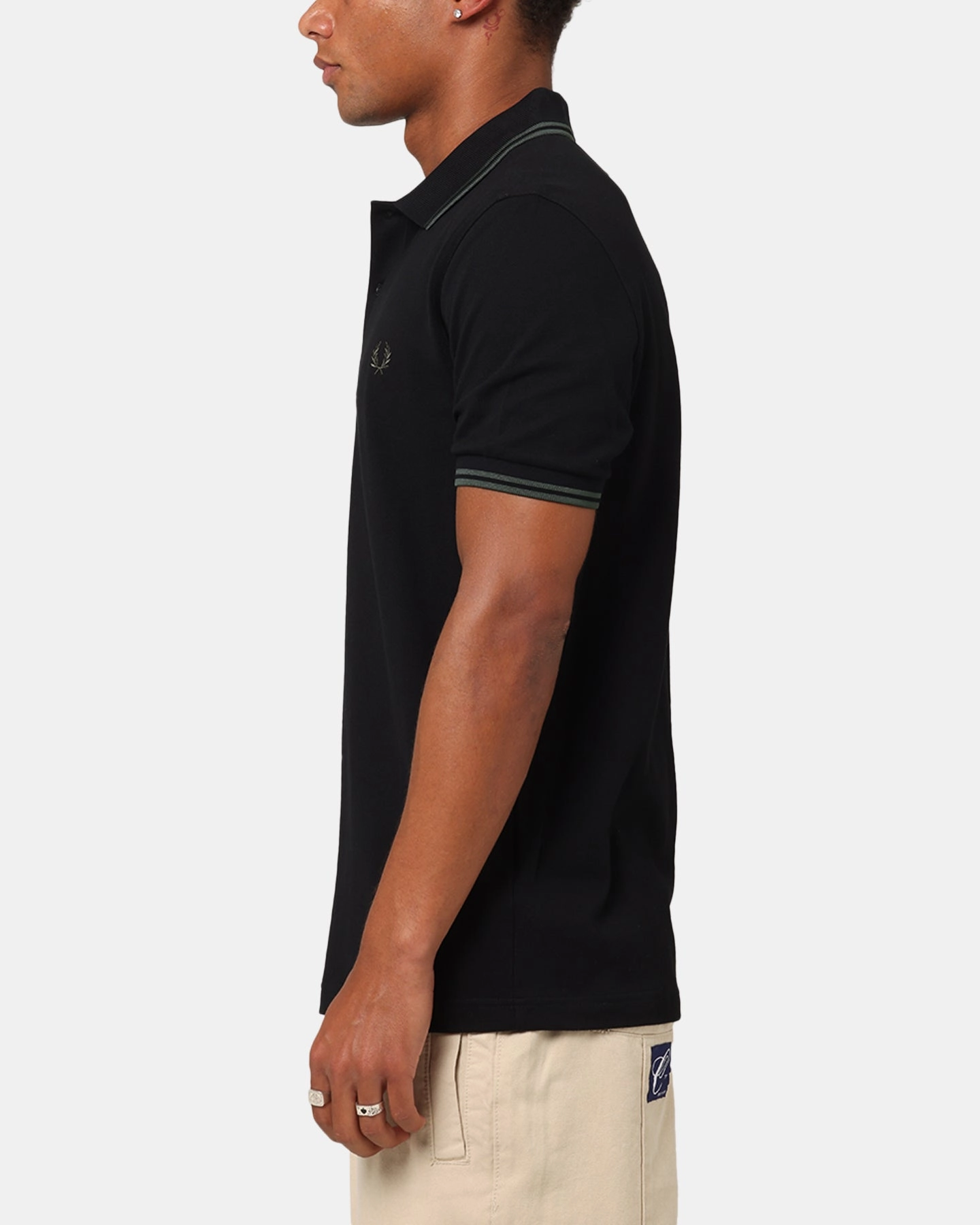 Fred Perry Twin Tipped Polo Shirt Black/Green