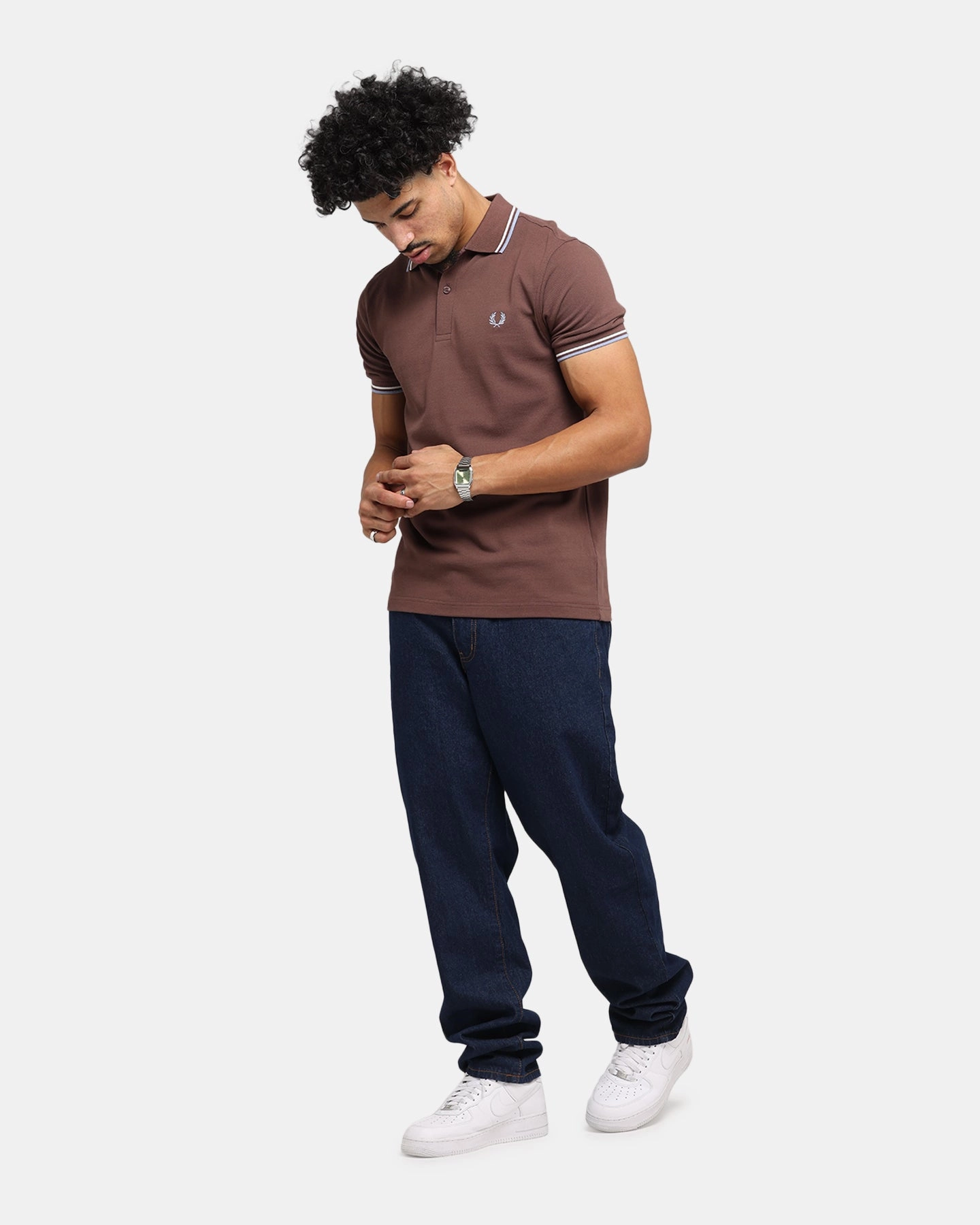 Fred Perry Twin Tipped Polo Shirt Brick