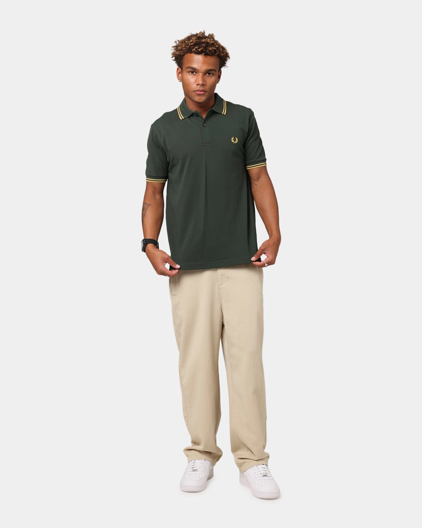 Fred Perry Twin Tipped Polo Shirt Green