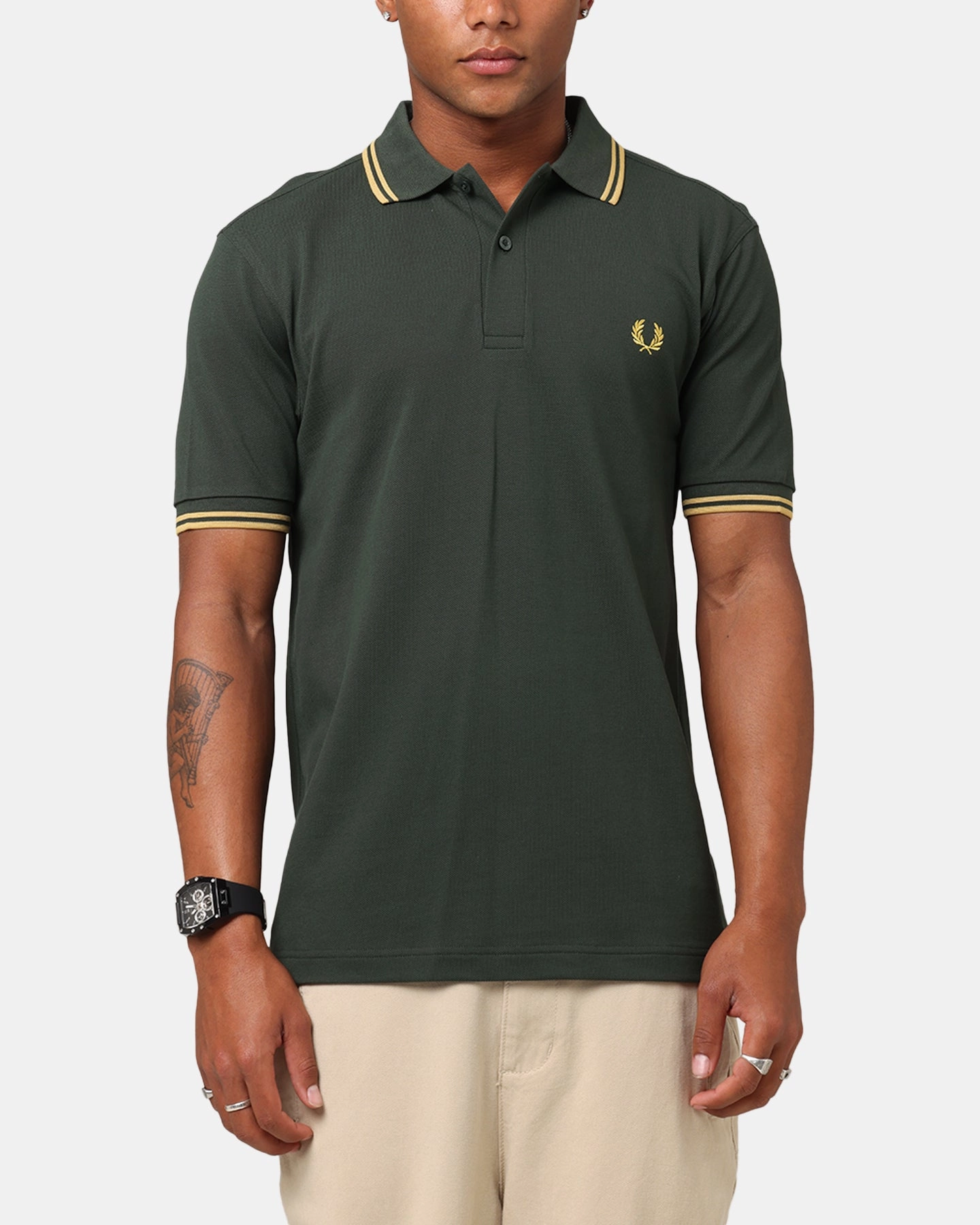 Fred Perry Twin Tipped Polo Shirt Green