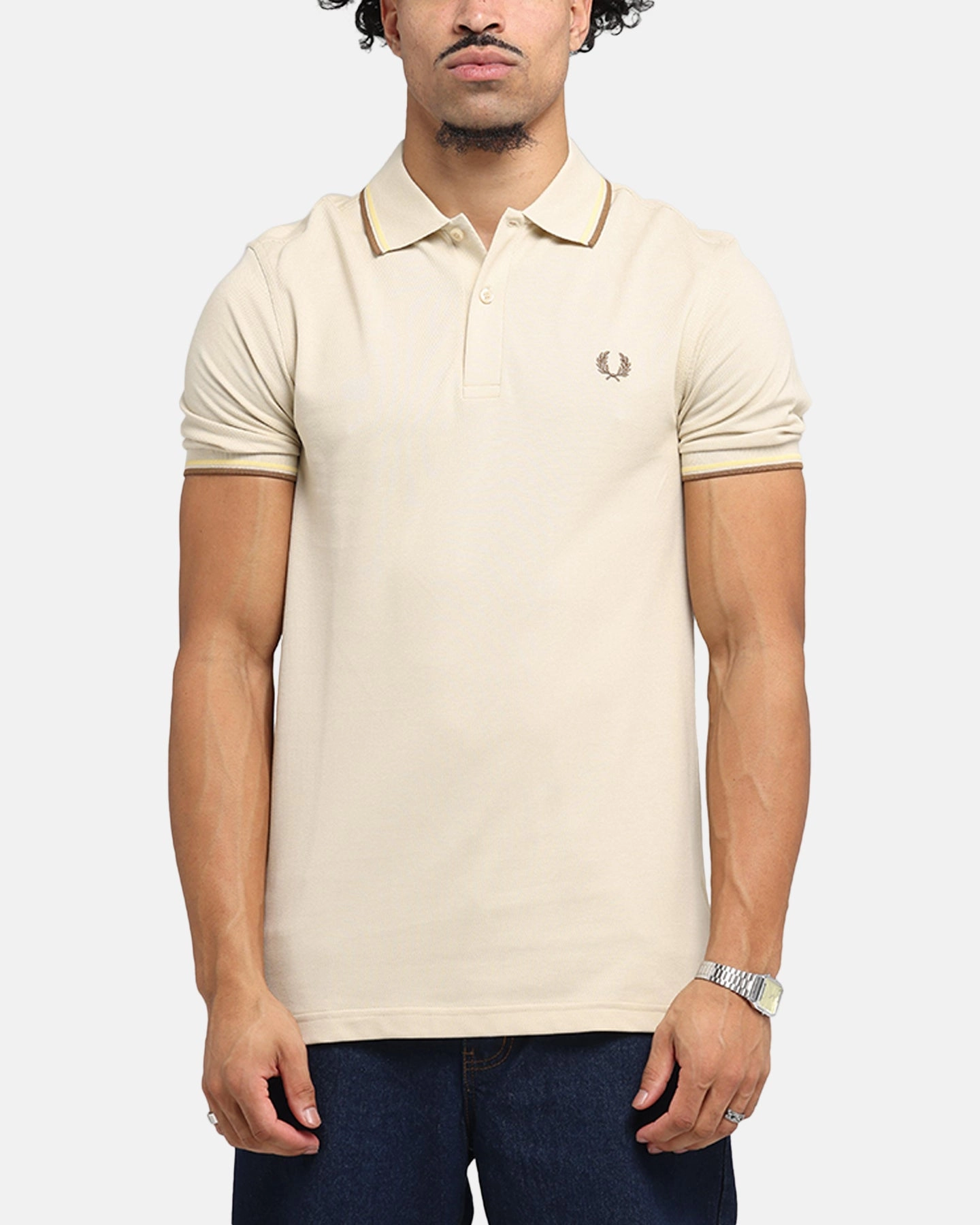 Fred Perry Twin Tipped Polo Shirt Oat