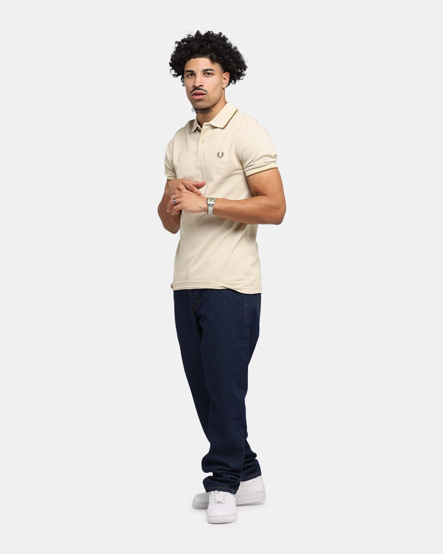 Fred Perry Twin Tipped Polo Shirt Oat