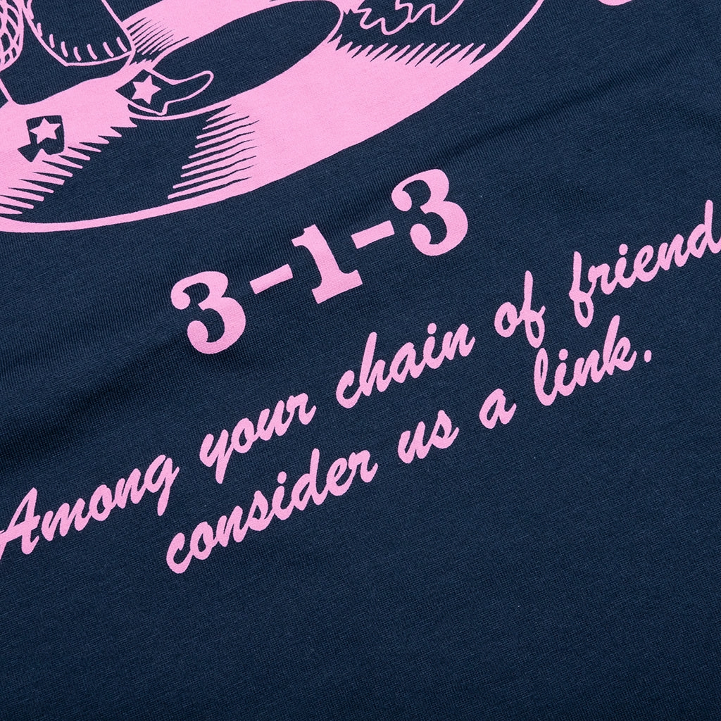 Friendship S/S T-Shirt - Air Force Blue/Light Pink