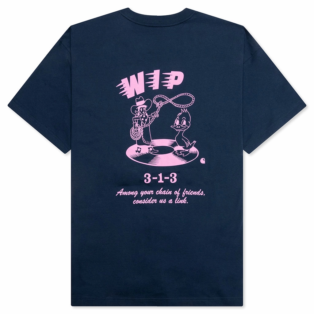 Friendship S/S T-Shirt - Air Force Blue/Light Pink