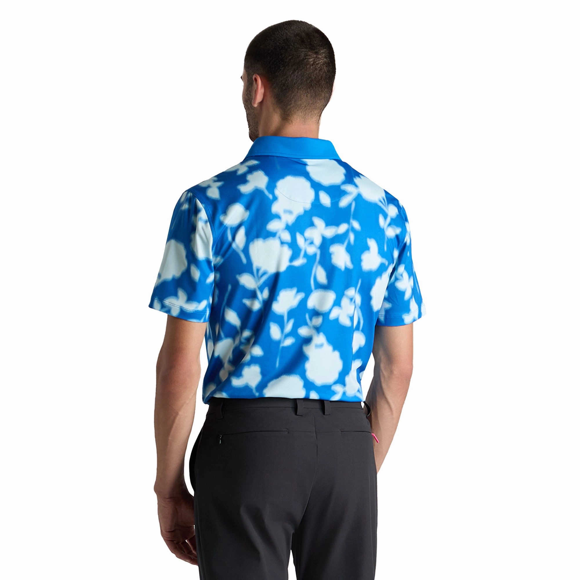 G/FORE Blur Floral Tech Jersey Polo Shirt