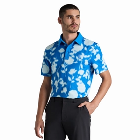 G/FORE Blur Floral Tech Jersey Polo Shirt