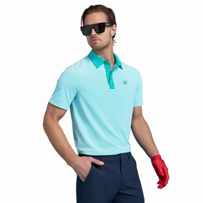 G/FORE Feeder Stripe Fine Tech Jersey Polo Shirt