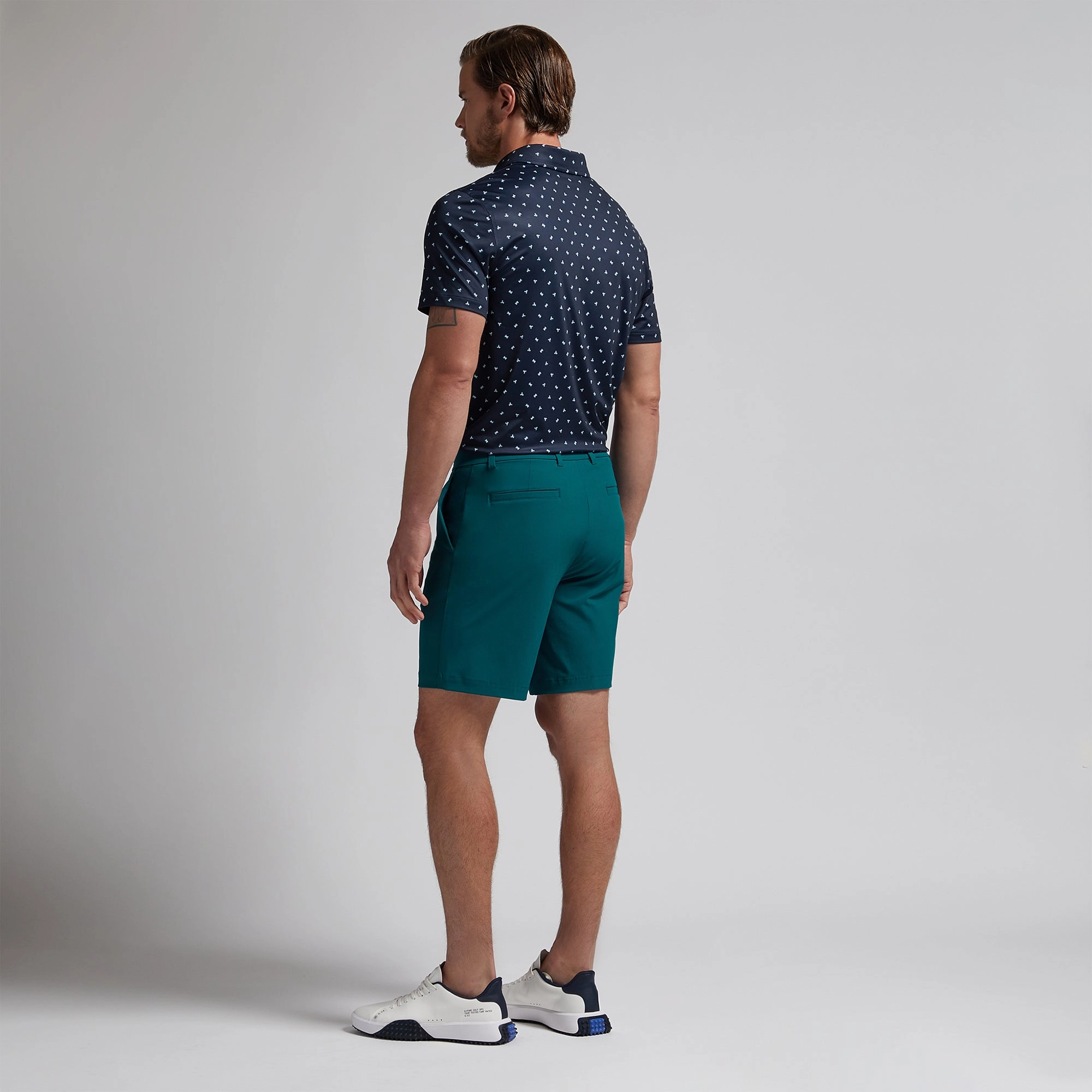 G/FORE Geometric Floral Tech Jersey Polo Shirt