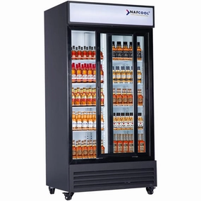 GDR51(S)N 40'' Width 30'' Depth Two Section Sliding Glass Door Refrigerator