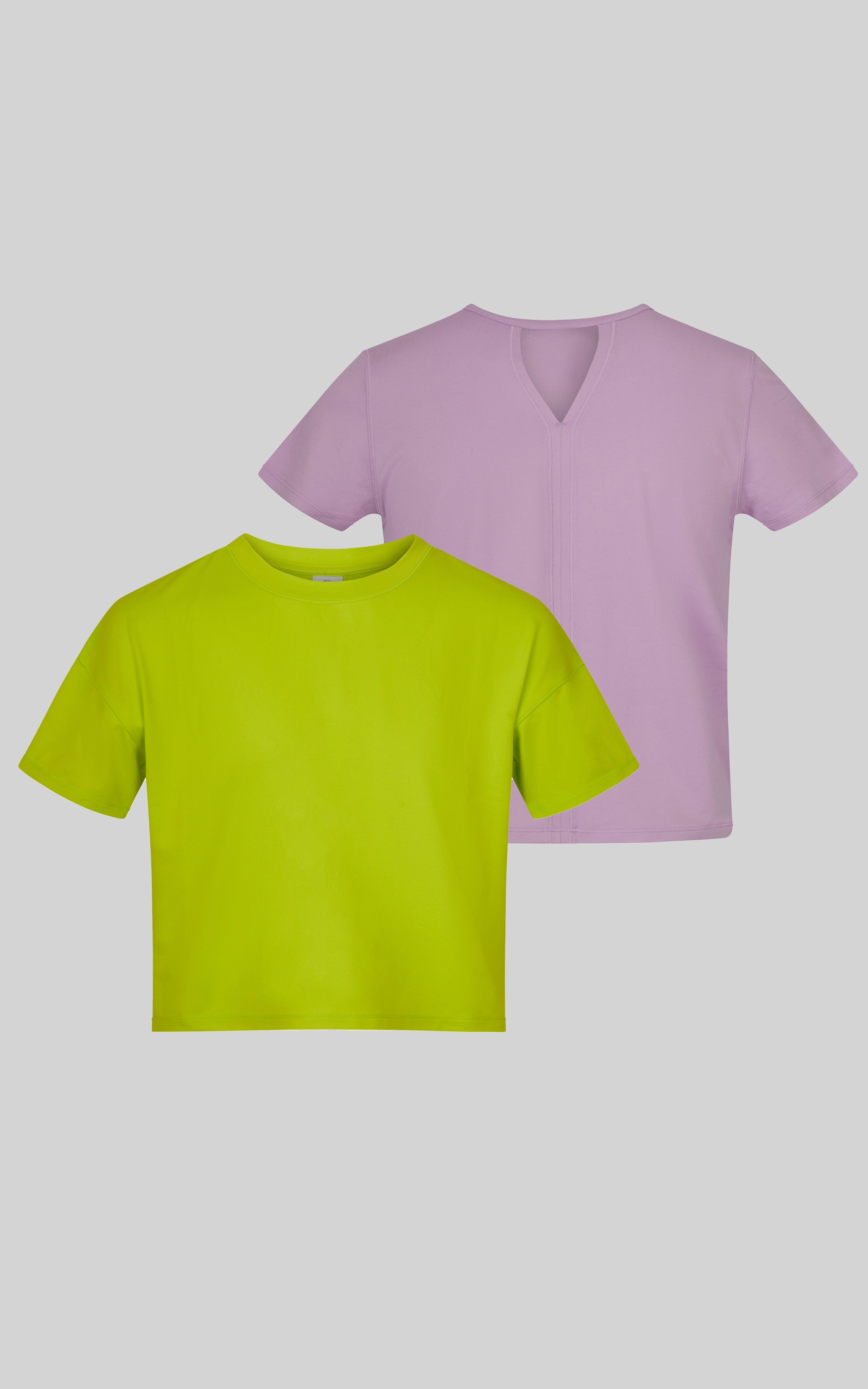Girls 2 PK Short Sleeve Shirt and Boxy Tee