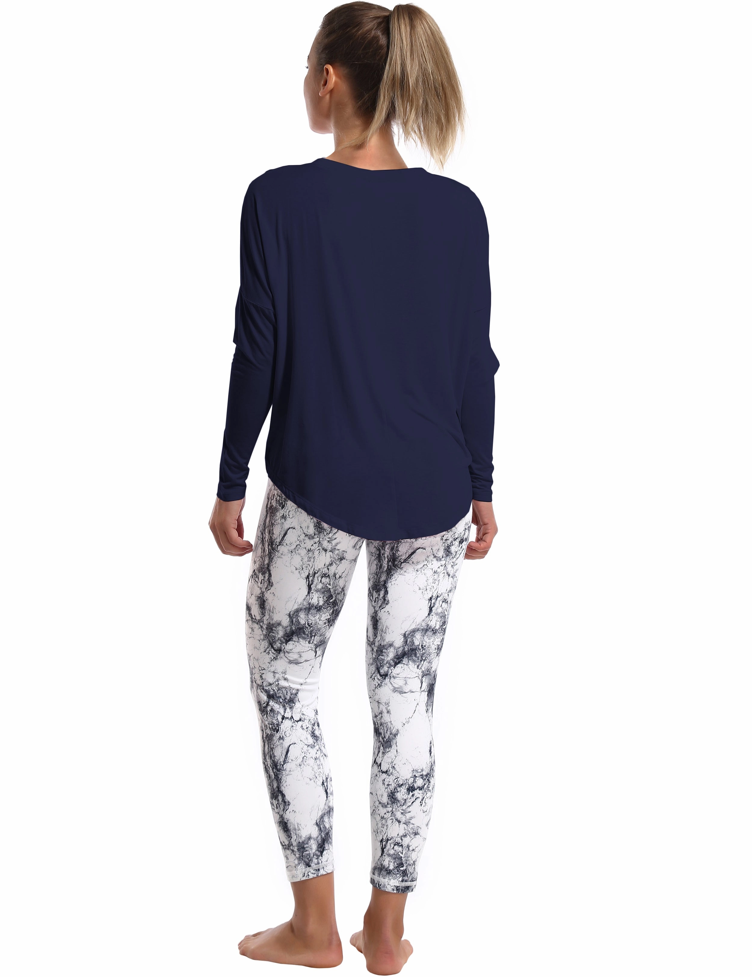 Golf Batwing Tunic Tops darknavy_Golf