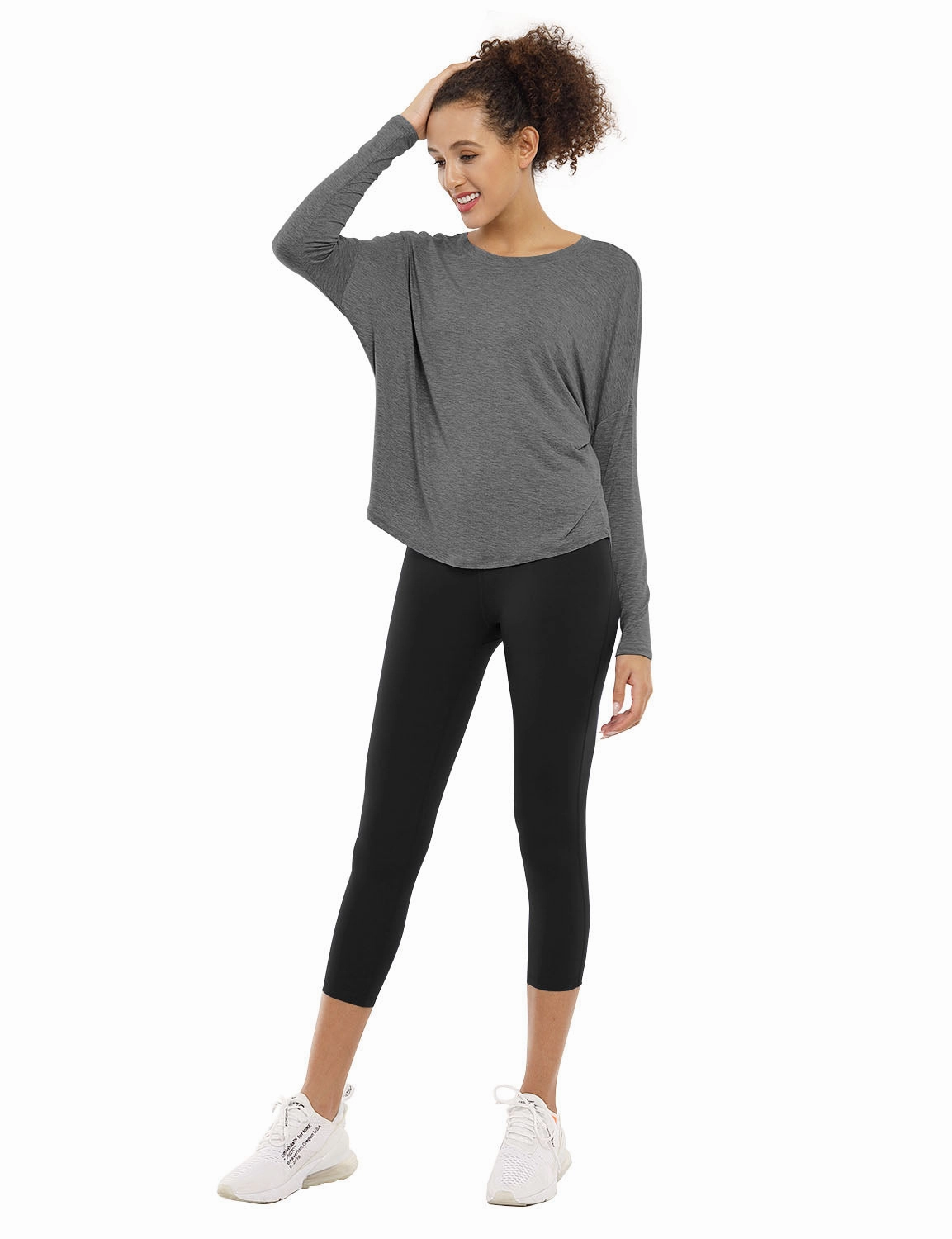 Golf Batwing Tunic Tops heathercharcoal_Golf
