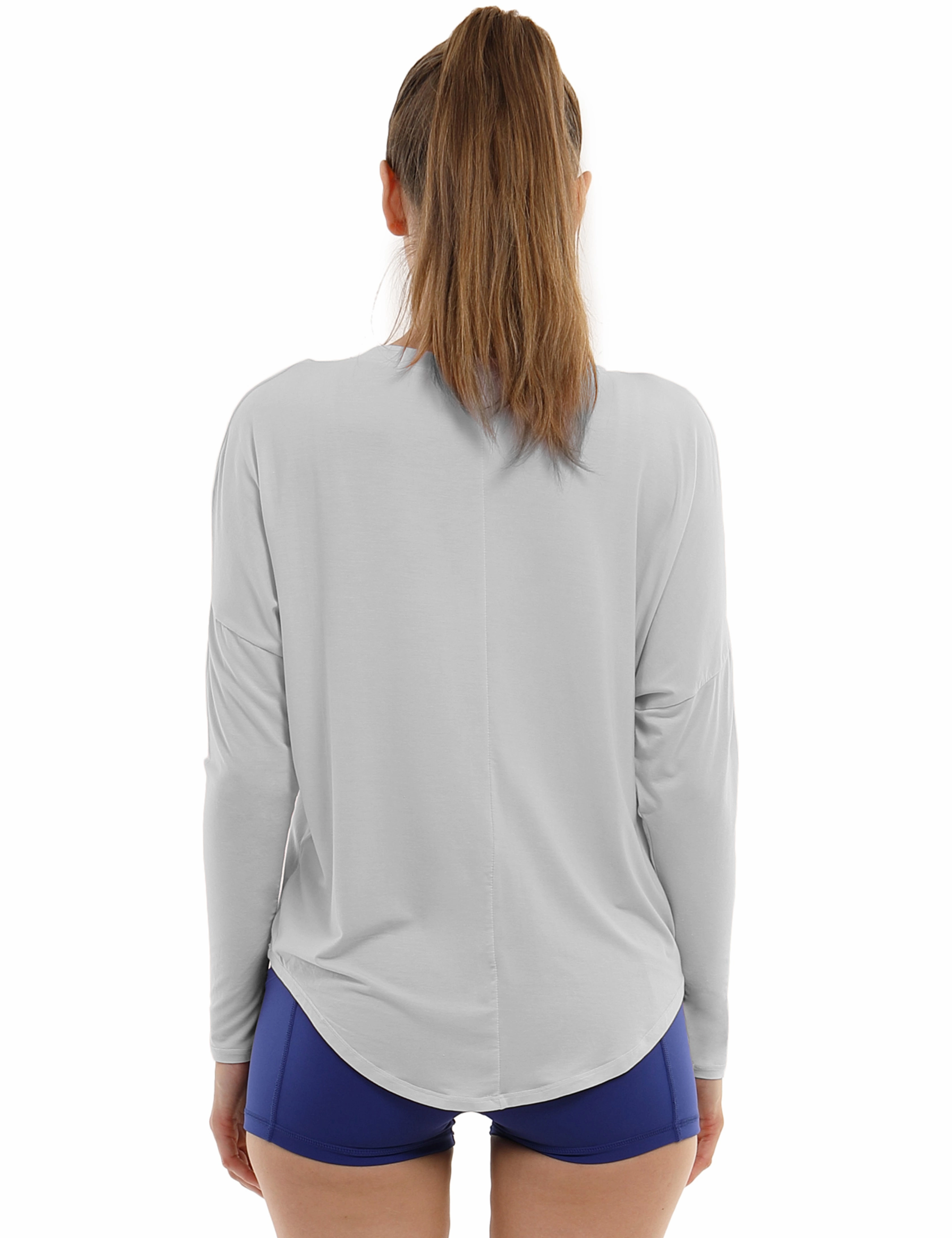Golf Batwing Tunic Tops lightgray_Golf