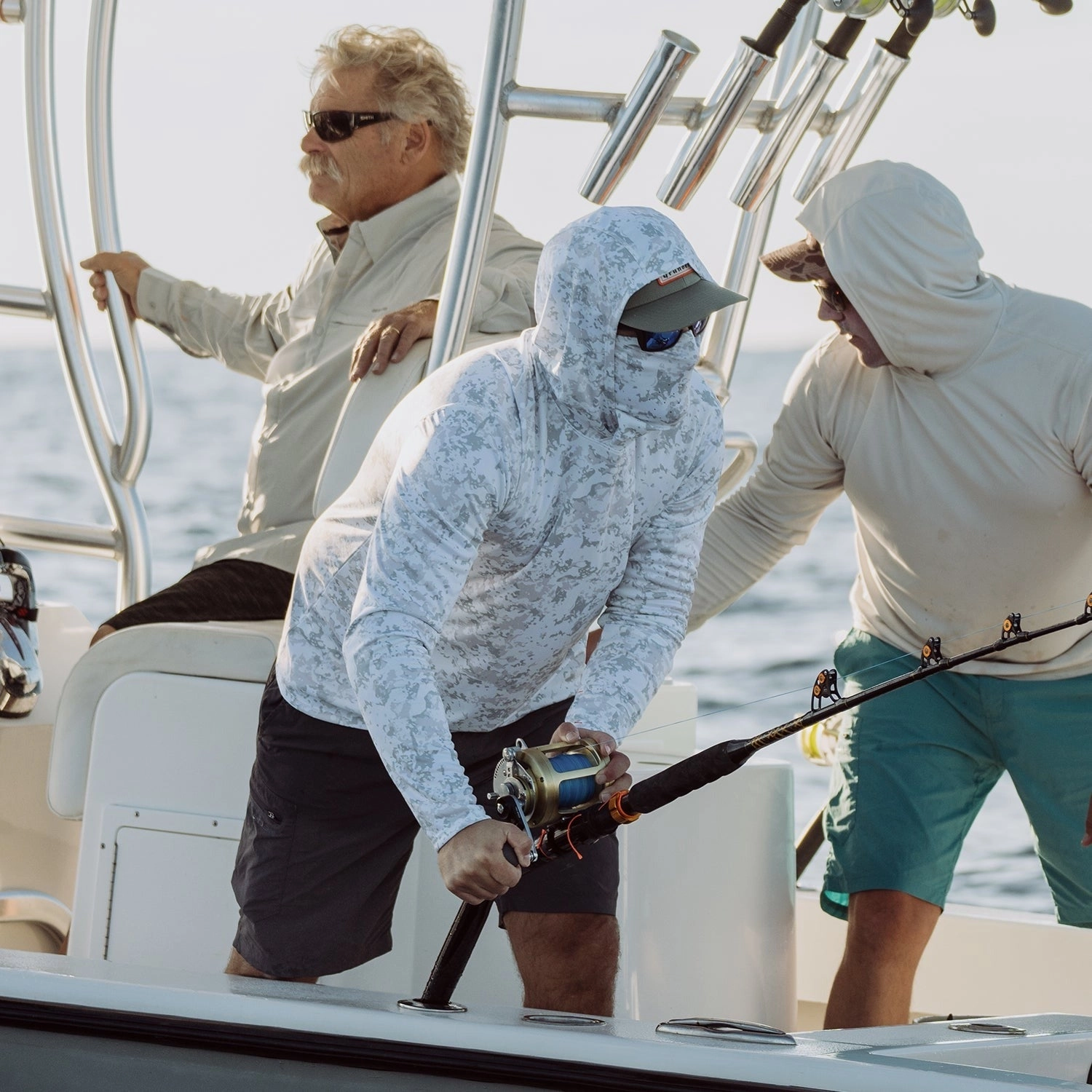 Grundens Tough Sun Masked Hoodie