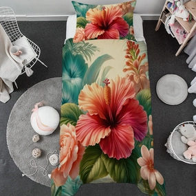 Hibiscus Flower Toddler Bed Set