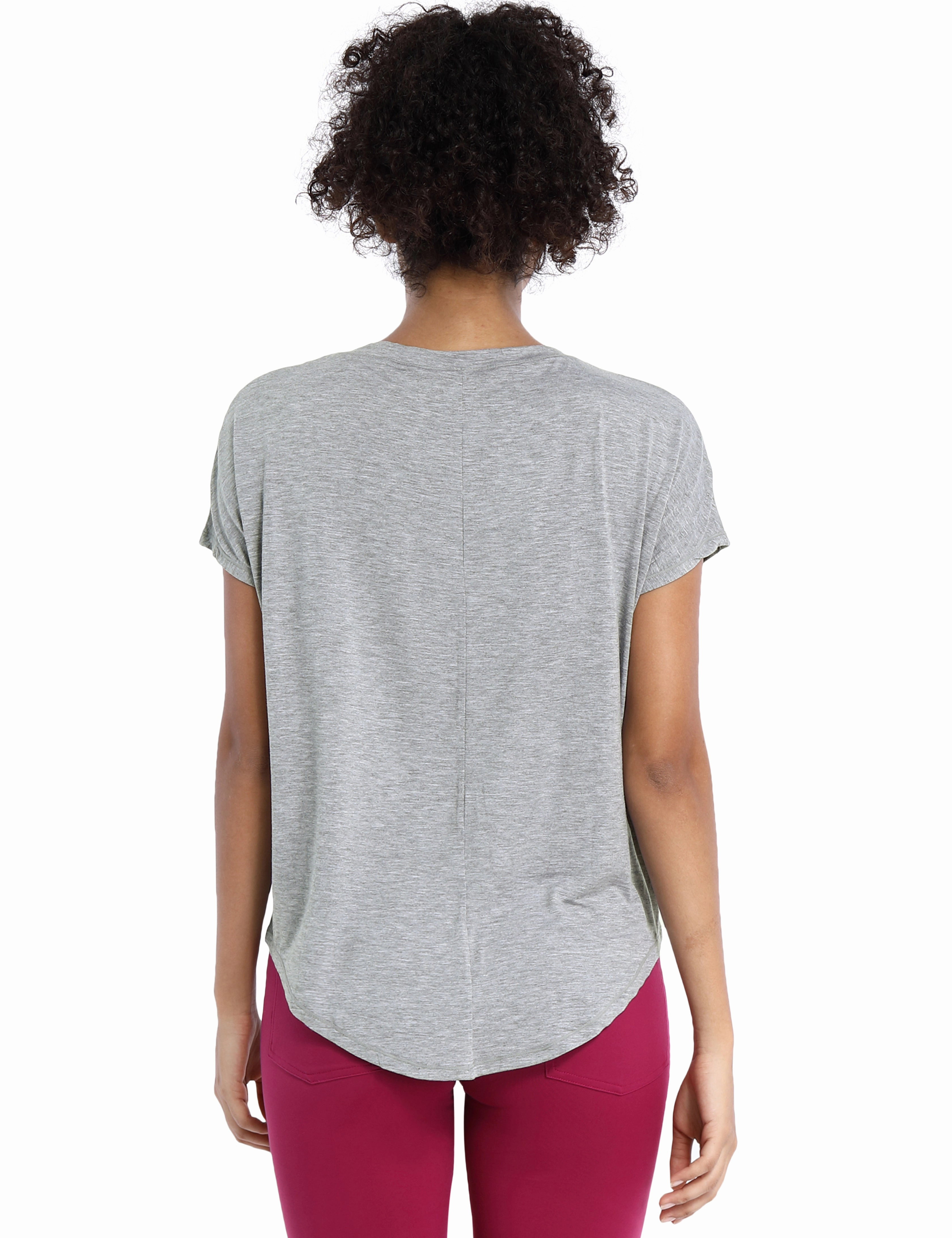 Hip Length Short Sleeve Shirt heathergray_Golf