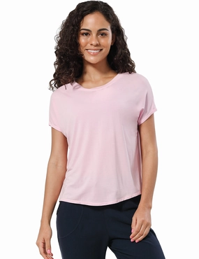Hip Length Short Sleeve Shirt lightpink_Golf