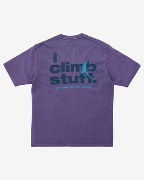I Climb Stuff Tee Purple Pigment