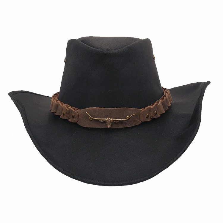 Kakadu Brumby Shapeable Leather Hat - Black