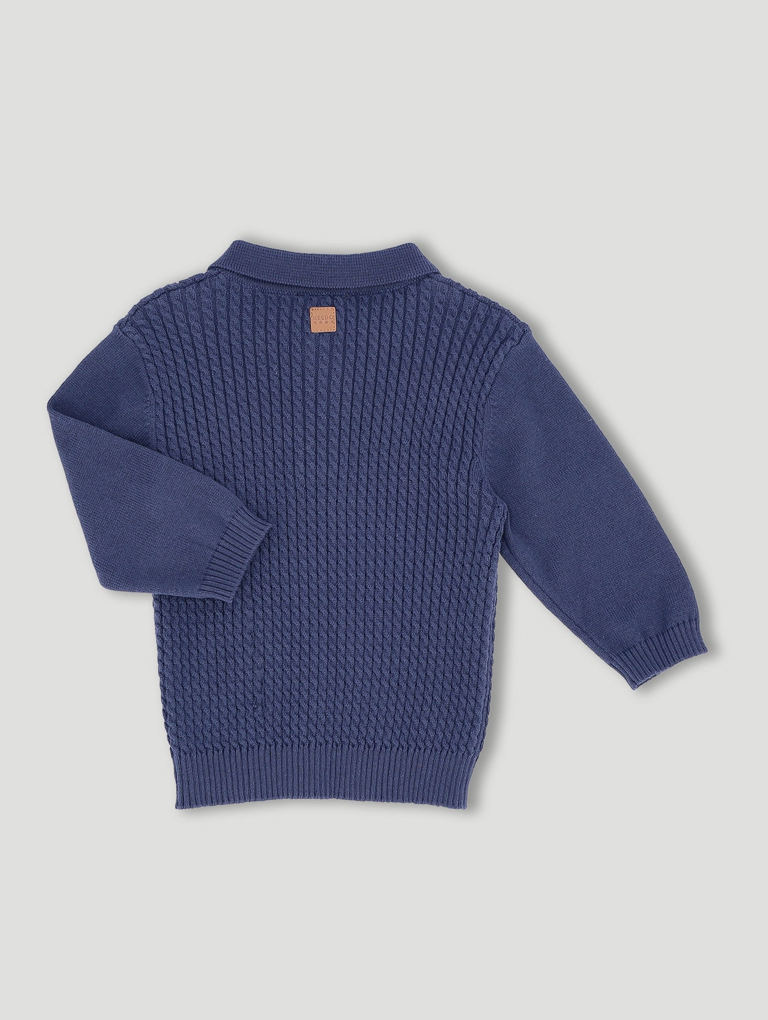 Keedo Baby Boys Cable Knit Smart Polo Top