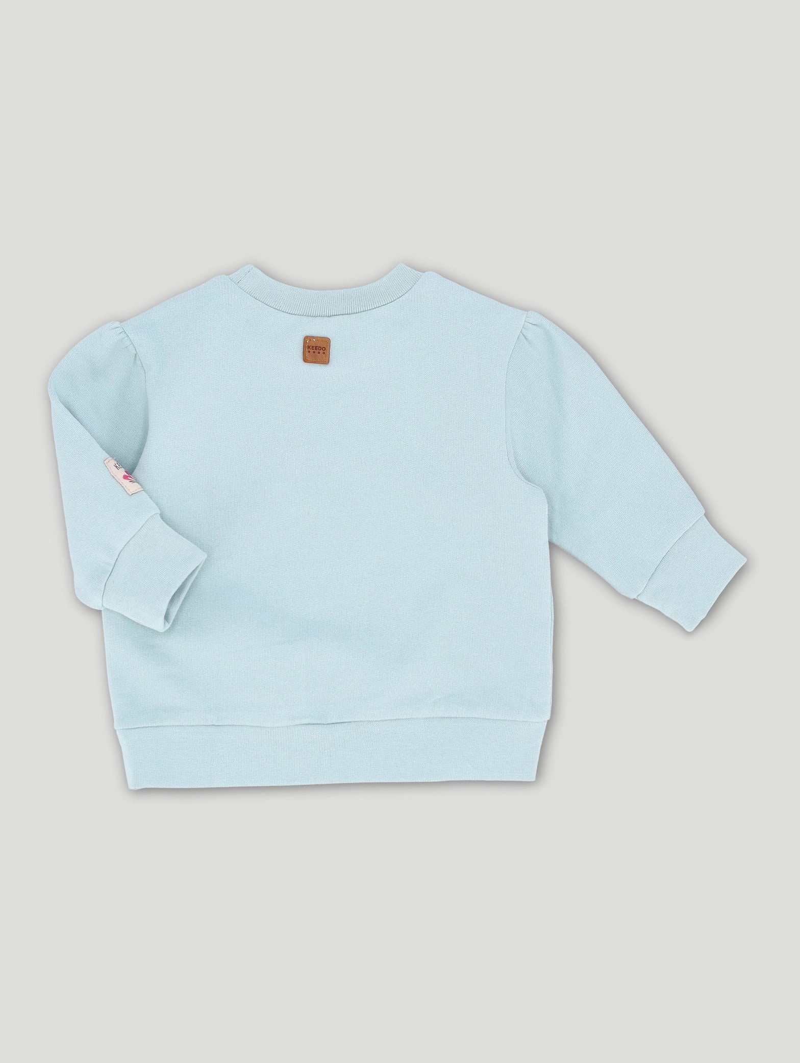 Keedo Baby Girls Mint Rainbow Logo Sweat Top