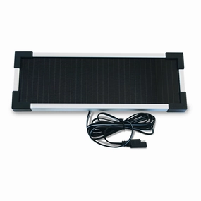 Koolatron 12V Solar Trickle Charger, 1.9W, 115 mAh Max Output, Black, Weatherproof Car Battery Charger with Battery Clamp and J-Plug for Car, Automotive, Motorcycle, Boat, Golf Cart