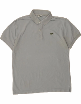 LACOSTE Mens Slim Fit Polo Shirt Size 5 Large Blue Cotton