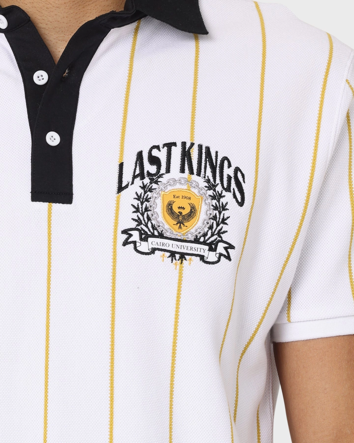 Last Kings Cairo Short Sleeve Polo Shirt White