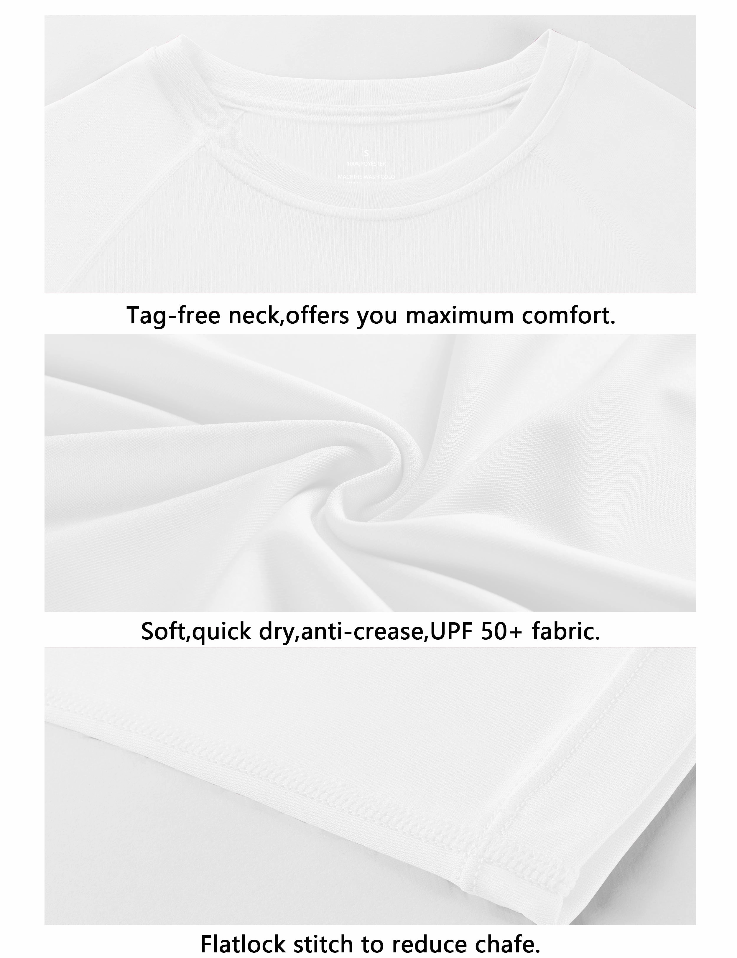 Long Sleeve Athletic Shirts white_Plus Size