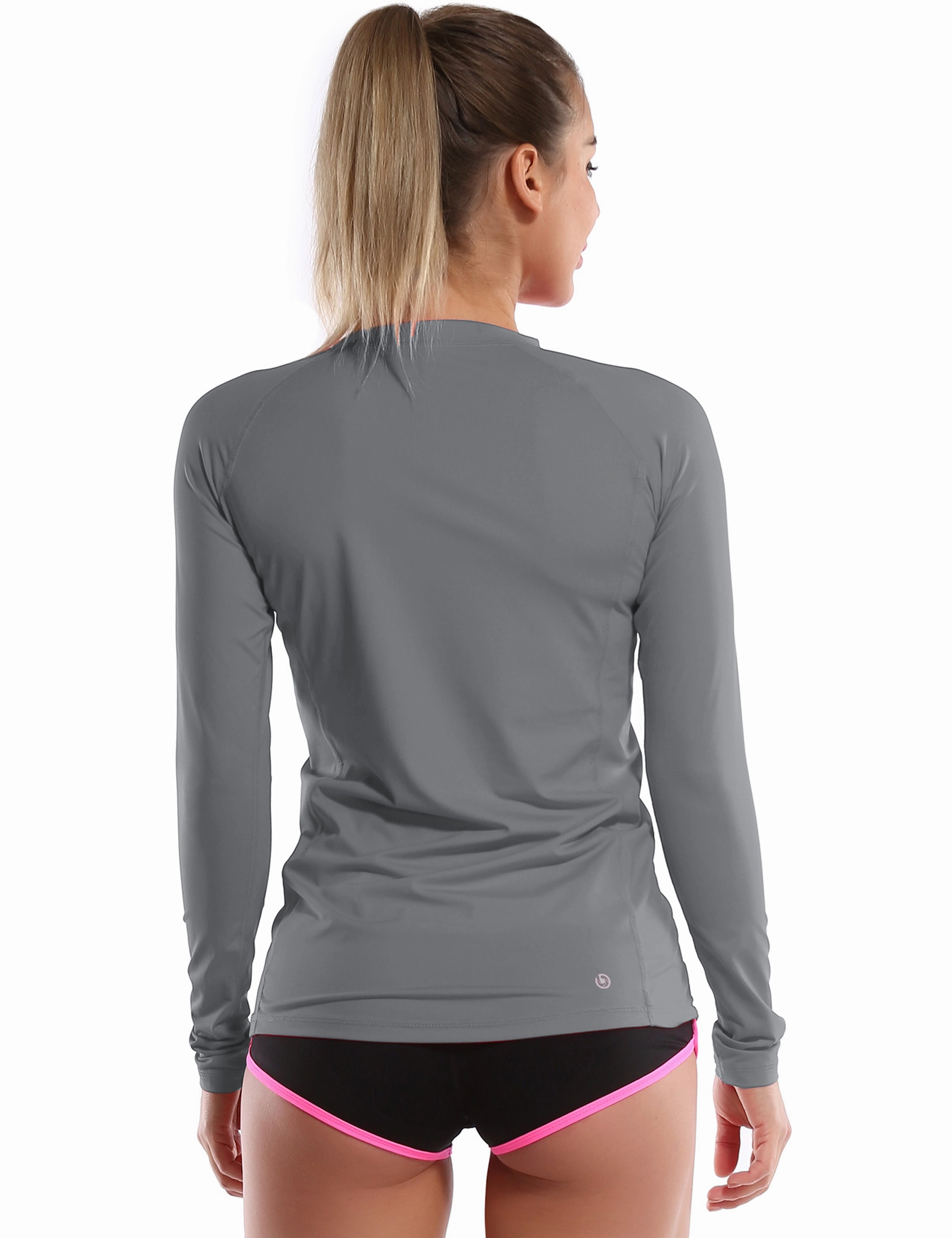 Long Sleeve UPF 50 Rashguard gray_Golf