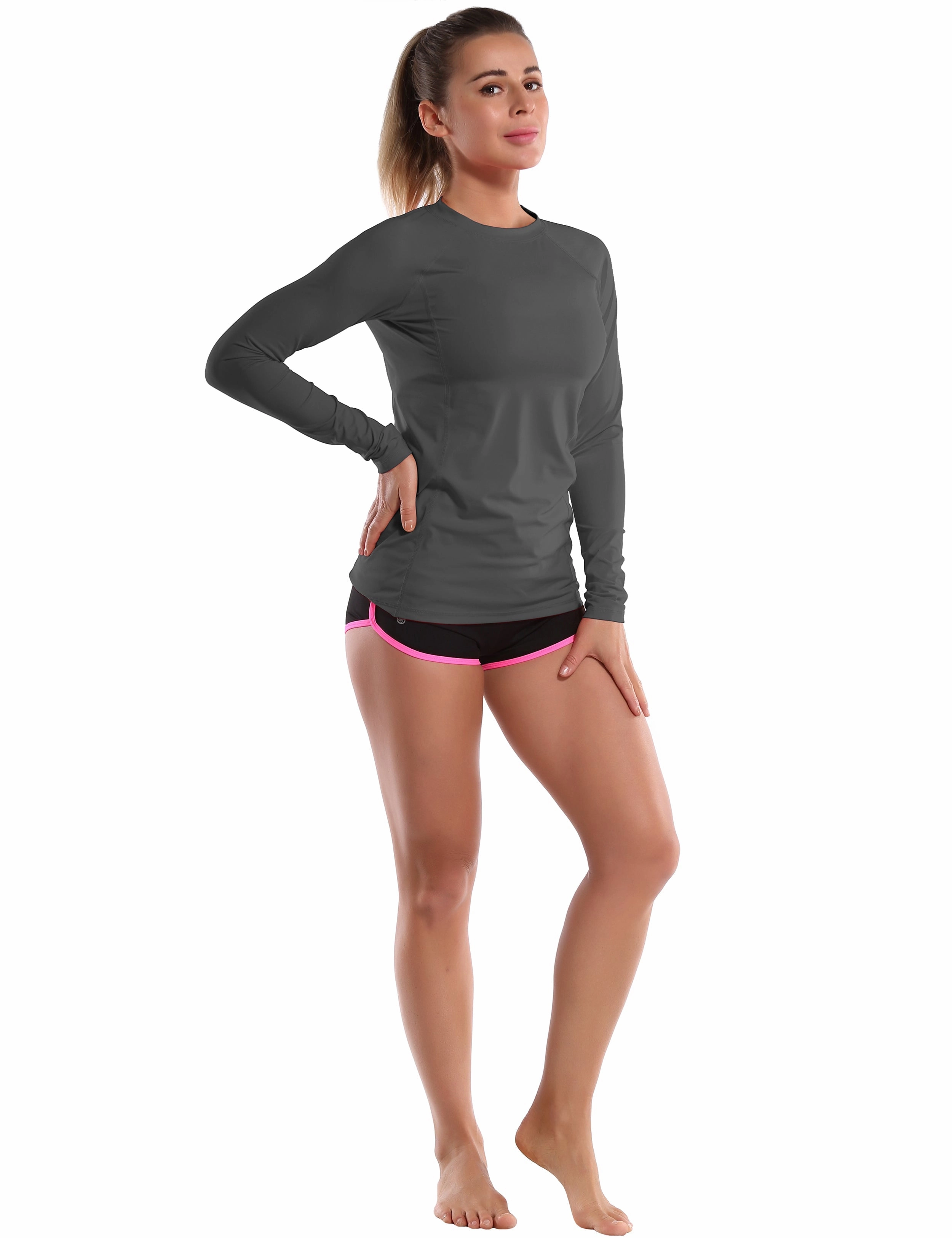 Long Sleeve UPF 50 Rashguard shadowcharcoal_Golf