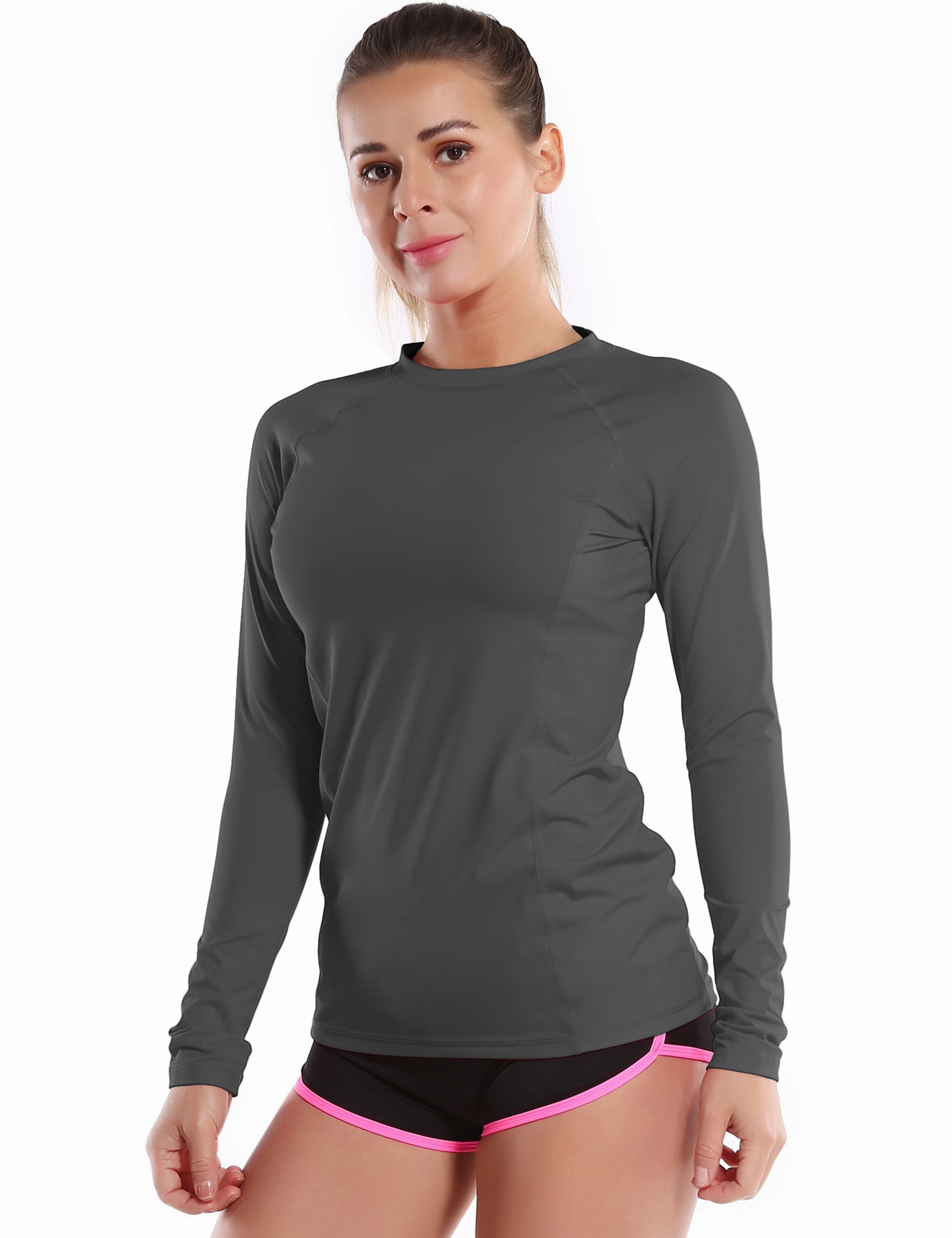 Long Sleeve UPF 50 Rashguard shadowcharcoal_Golf