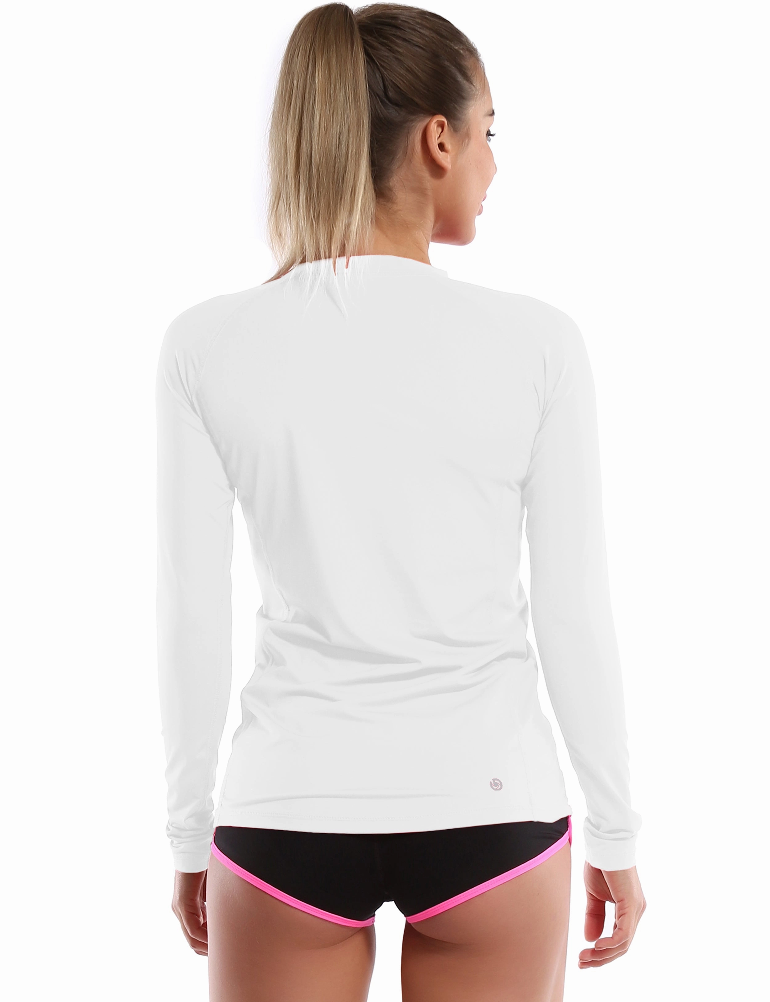 Long Sleeve UPF 50  Rashguard white_Golf