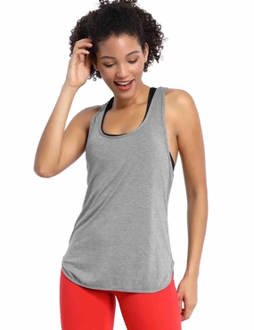 Loose Fit Racerback Tank Top heathergray_Golf