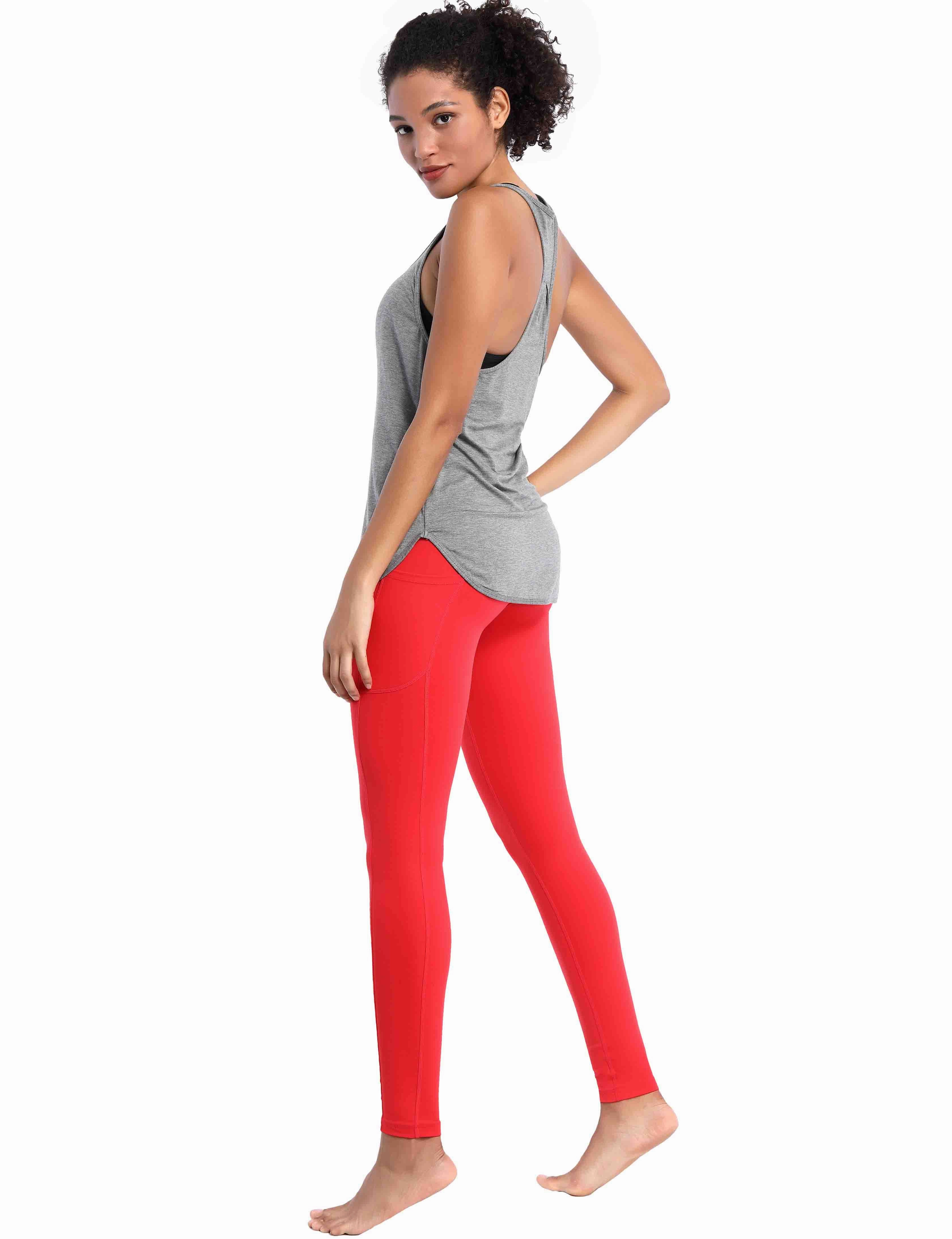 Loose Fit Racerback Tank Top heathergray_Golf