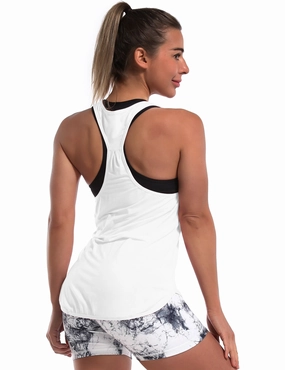 Loose Fit Racerback Tank Top white_Golf
