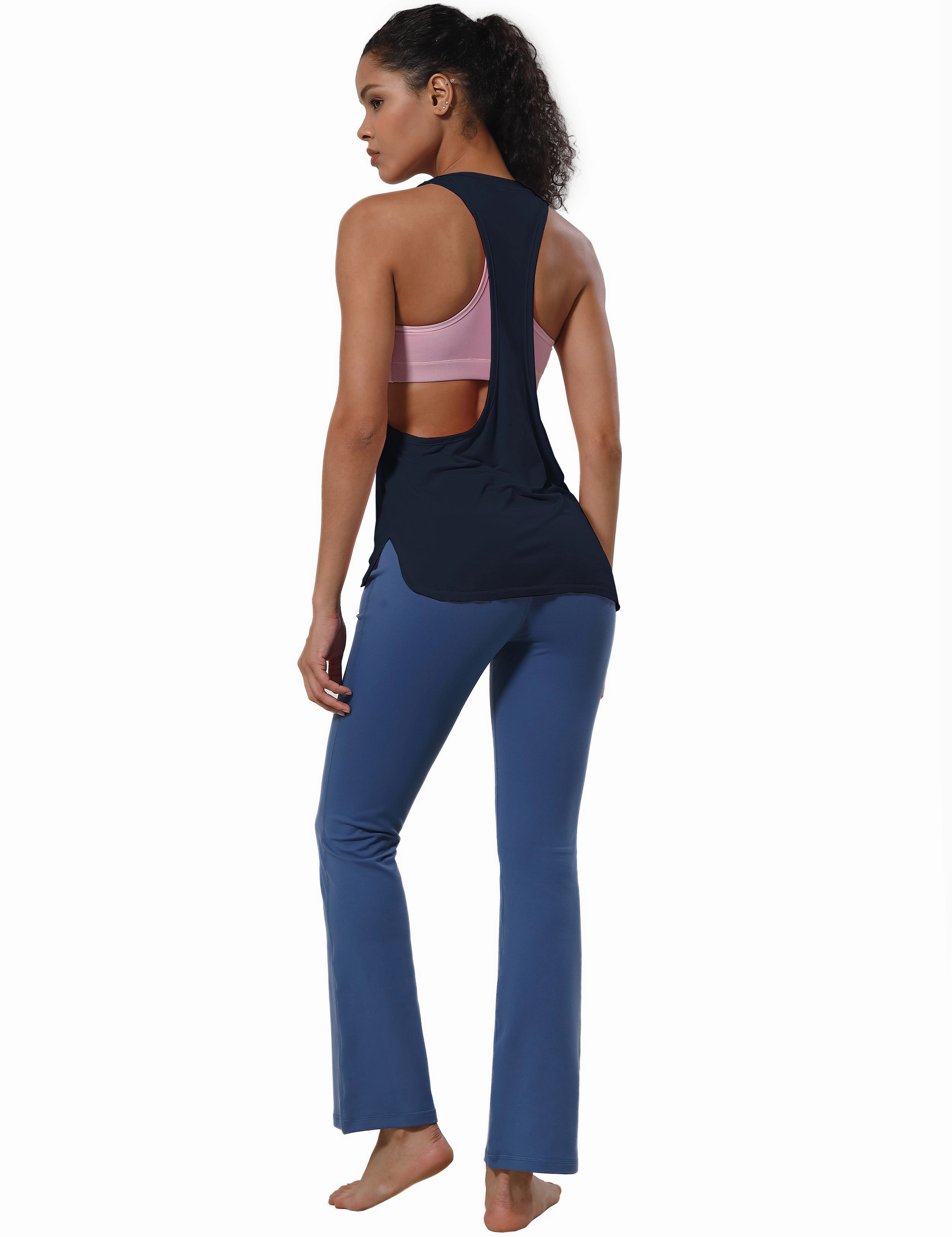 Low Cut Loose Fit Tank Top darknavy_Golf