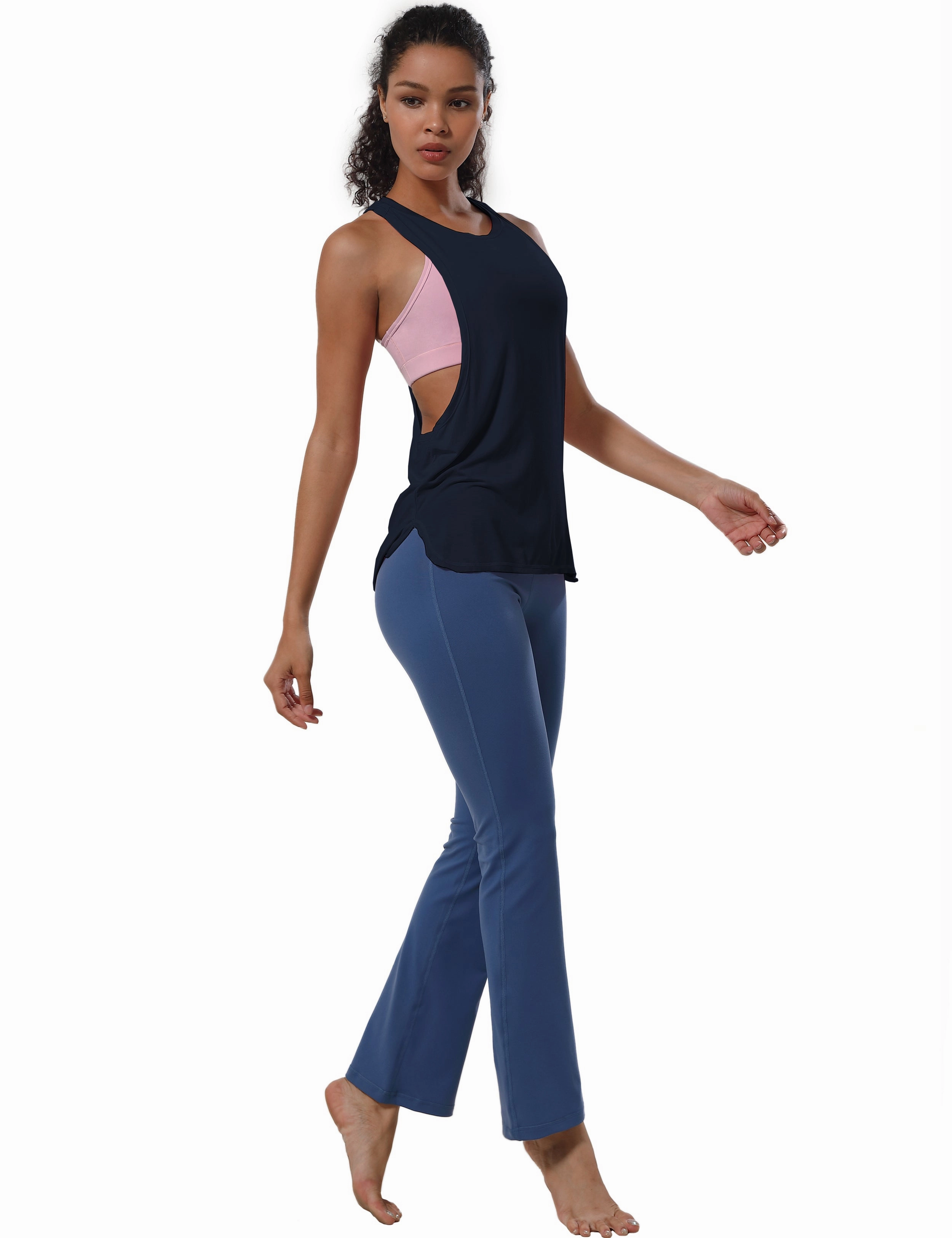 Low Cut Loose Fit Tank Top darknavy_Golf