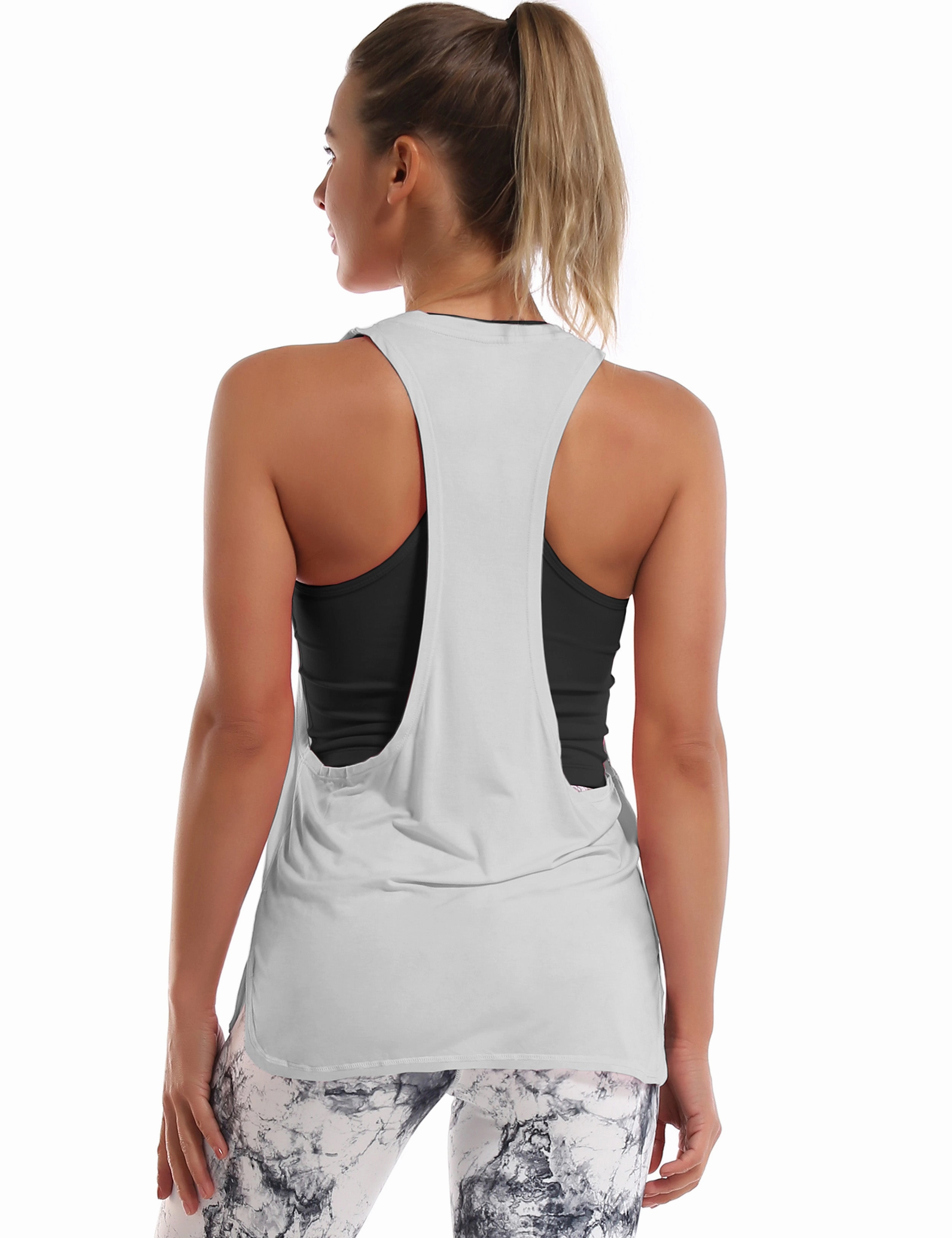 Low Cut Loose Fit Tank Top lightgray_Golf
