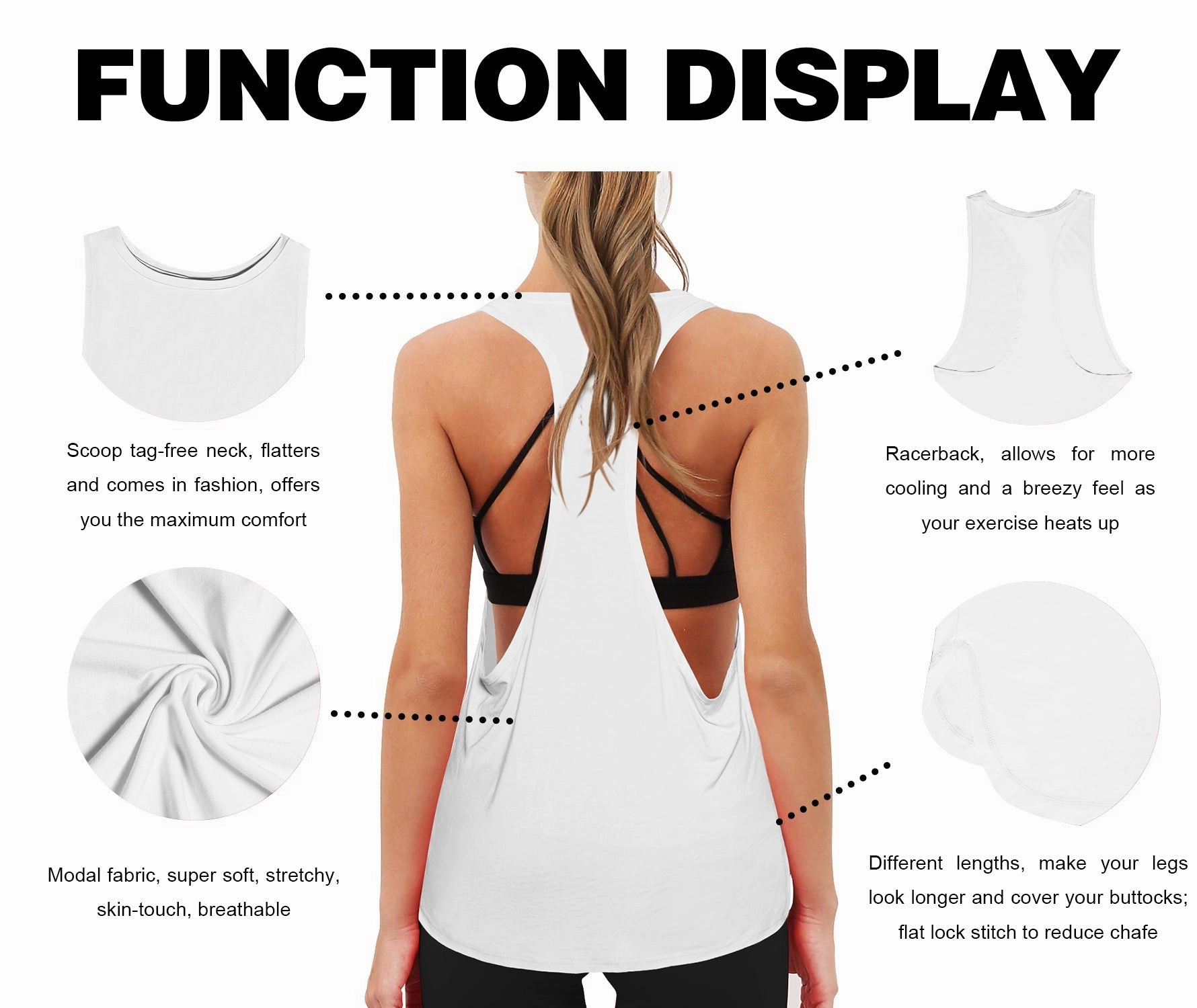 Low Cut Loose Fit Tank Top white_Golf