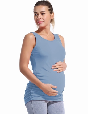 Maternity Side Shirred Tank Top electricblue_Golf