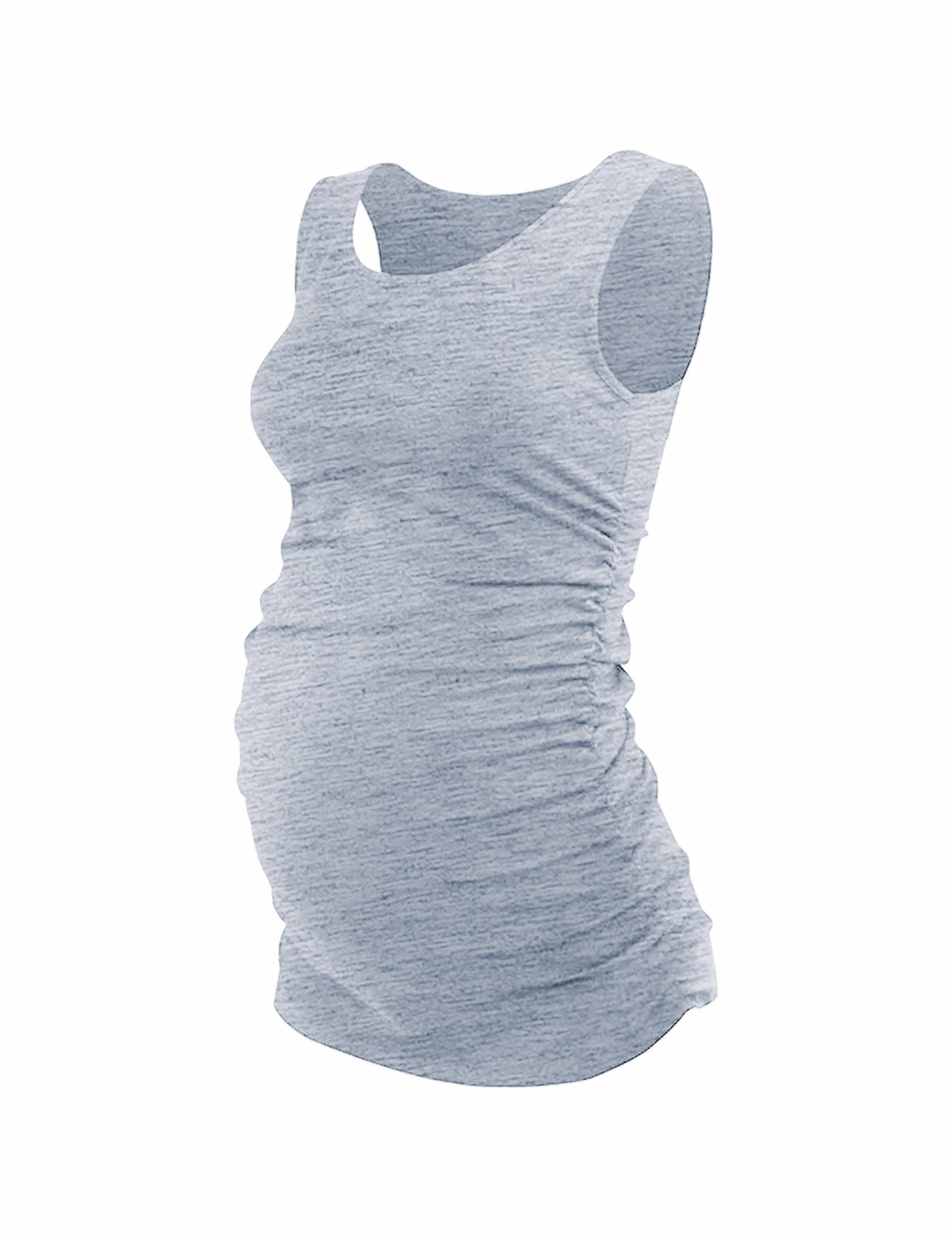 Maternity Side Shirred Tank Top heathergray_Golf