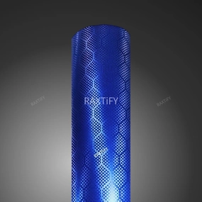 Matte Honeycomb Carbon Fiber Blue Vinyl Wrap