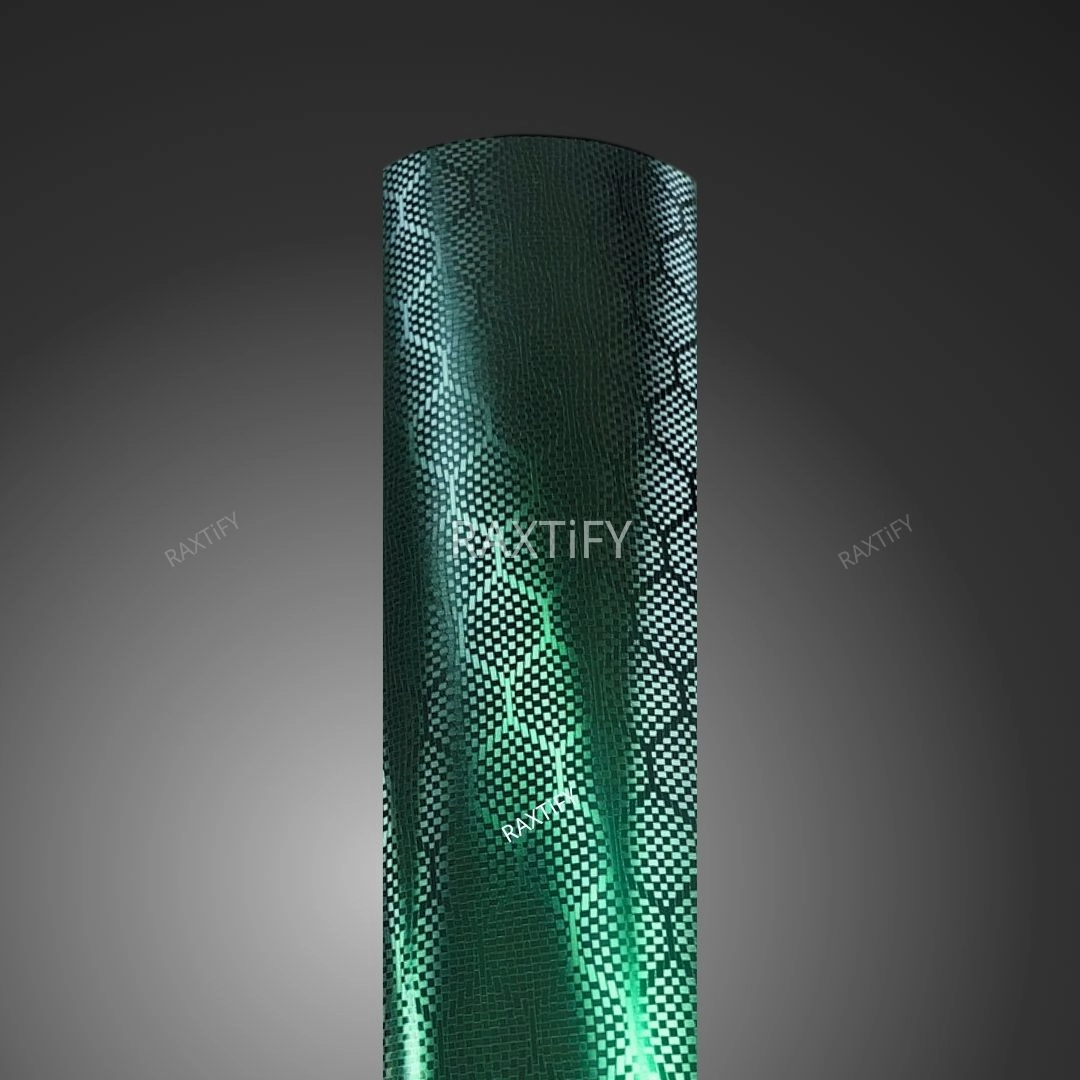 Matte Honeycomb Carbon Fiber Dark Green Vinyl Wrap