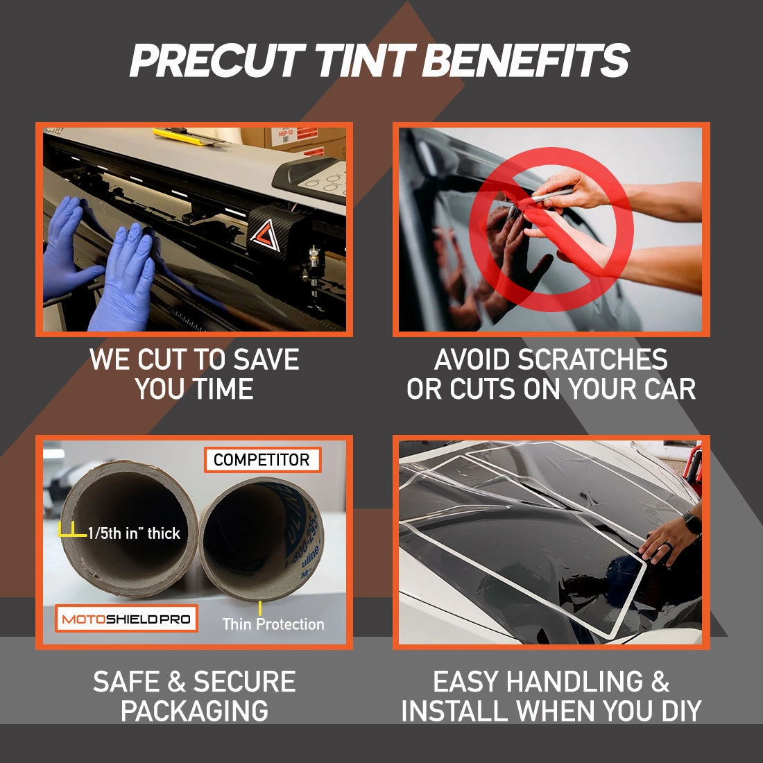 MotoShield Pro Premium Professional 2mil Precut Ceramic Window Tint Film for 2009-2021 Dodge Ram 2500 Crew Cab — (Front Driver/Passenger 35%)   Lifetime Warranty
