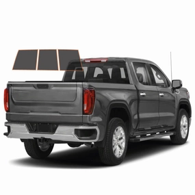 MotoShield Pro Premium Professional 2mil Precut Ceramic Window Tint Film for 2009-2021 Dodge Ram 3500 Crew Cab — (3pc Rear Windshield 5%)   Lifetime Warranty