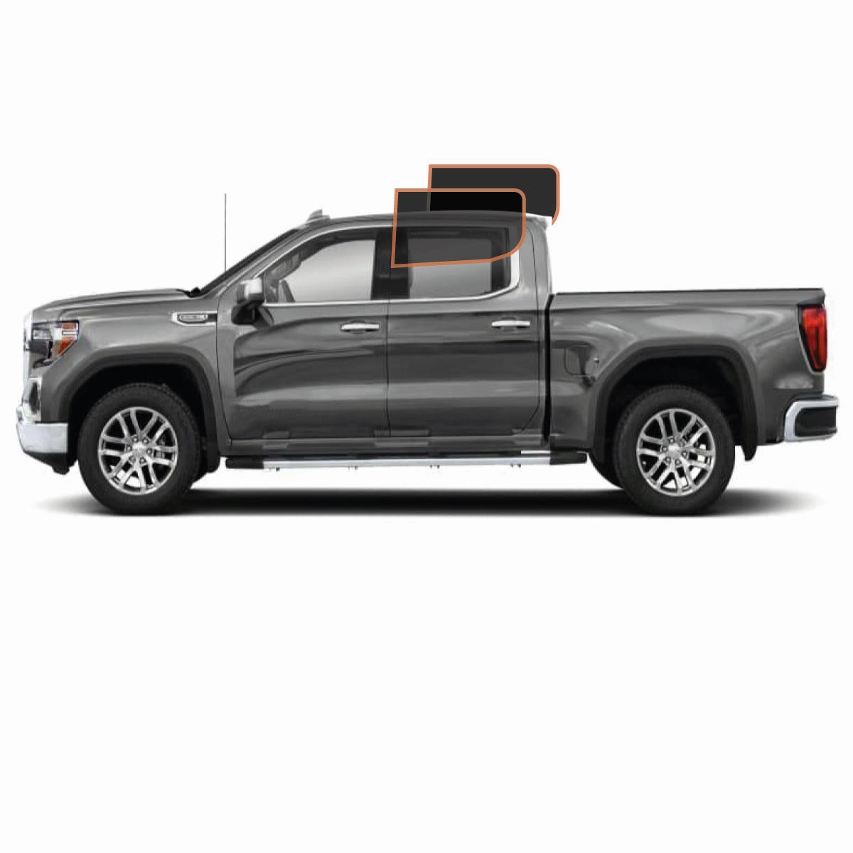 MotoShield Pro Premium Professional 2mil Precut Ceramic Window Tint Film for 2009-2021 Dodge Ram 3500 Crew Cab — (Rear Driver/ Passenger 25%)   Lifetime Warranty