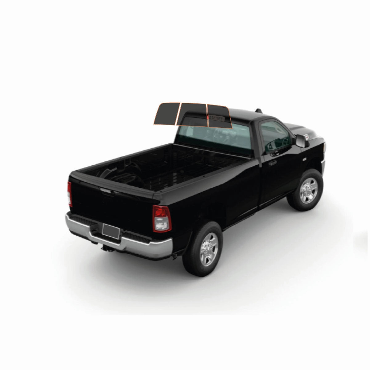 MotoShield Pro Premium Professional 2mil Precut Ceramic Window Tint Film for 2010-2021 Dodge Ram 3500 Standard Cab — (3pc Rear Windshield 15%)   Lifetime Warranty
